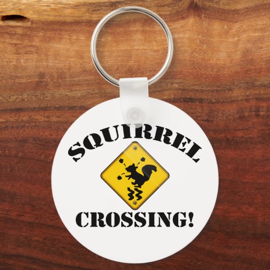 Eichhörnchenüberquerung Schlüsselanhänger (Vorderseite)