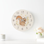 Eichhörnchenuhr Große Wanduhr (Zuhause)