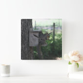Eichhörnchenuhr Quadratische Wanduhr (Zuhause)