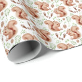 Eichhörnchenwackelpapier Geschenkpapier (Rolleneckpunkt)