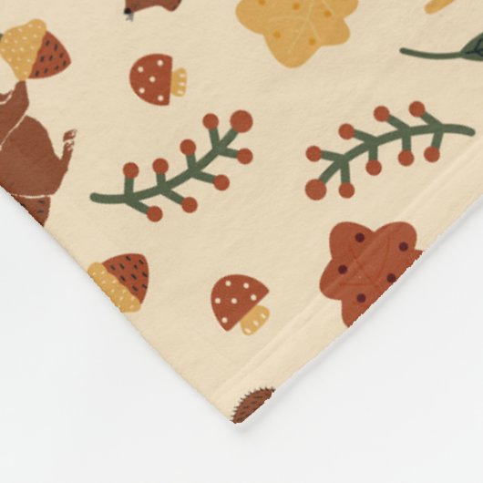 Eichhörnchenwald Fleecedecke (Ecke)