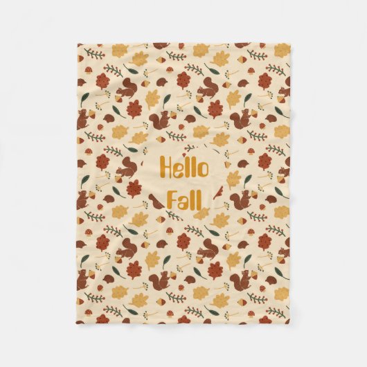 Eichhörnchenwald Fleecedecke (Vorderseite)