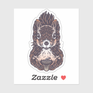 Eichhörnchenwald Tieraufkleber   Die Aufkleber