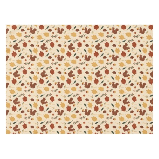 Eichhörnchenwald Tischdecke (Vorderseite (Horizontal))