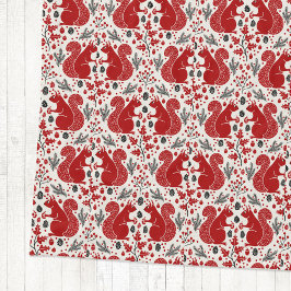 Eichhörnchenwald Waldmuster Fleecedecke