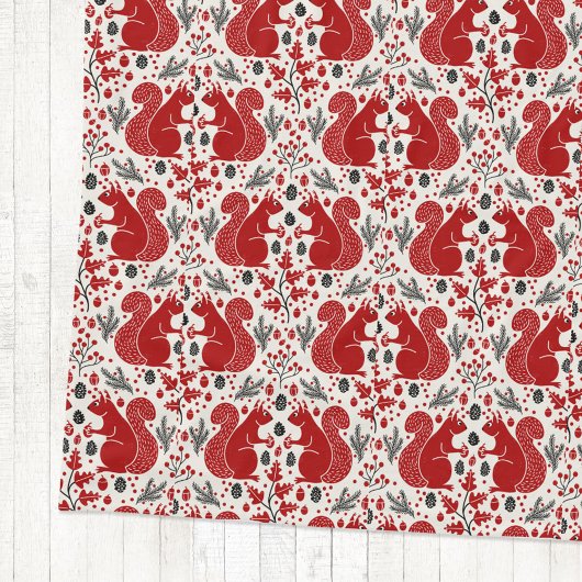 Eichhörnchenwald Waldmuster Fleecedecke