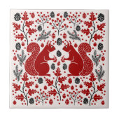 Eichhörnchenwald Woodland Fliese (Vorderseite)