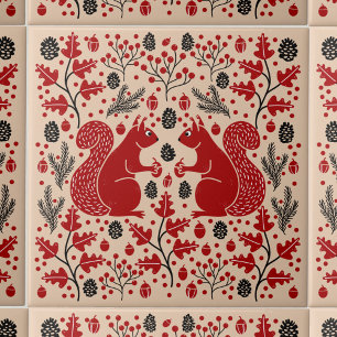 Eichhörnchenwald Woodland Fliese