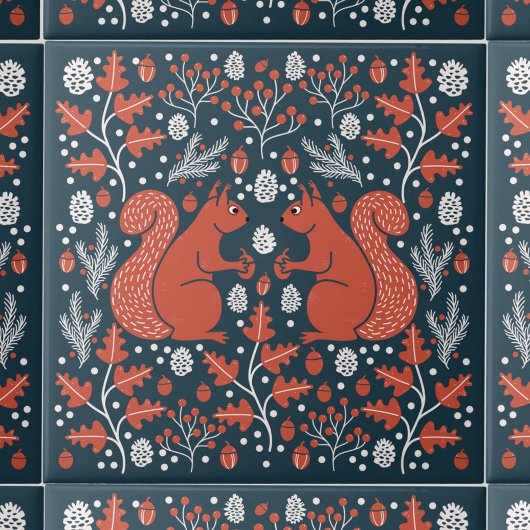 Eichhörnchenwald Woodland Fliese