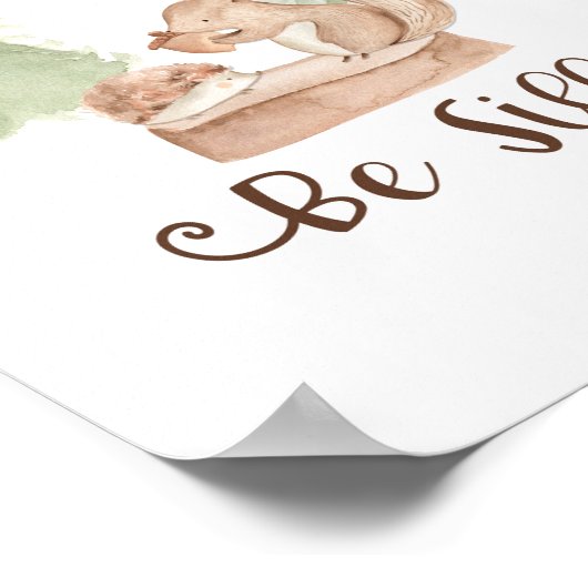 Eichhörnchenwälder Albernes Kinderzimmer Poster (Ecke)