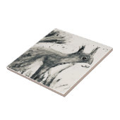 Eichhörnchenwälder Aquarell Vintage Kachel (Seite)