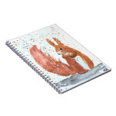 Eichhörnchenwälder Tiere Aquarell niedlich Notizblock (Rechte Seite)