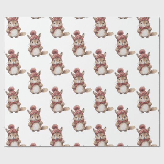 Eichhörnchenweihpapier Geschenkpapier (Flach)