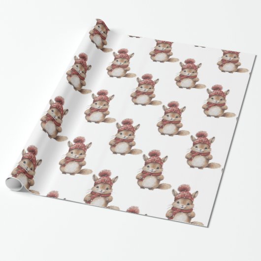 Eichhörnchenweihpapier Geschenkpapier (Ungerollt)