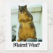 Eichhörnchenwein Weinetikett (Einzelnes Label)