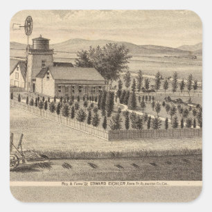 Eichler, Meyer-Wohnsitze Quadratischer Aufkleber