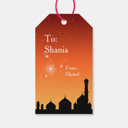 Eid Abend Sky - Geschenktag Geschenkanhänger (Rückseite)