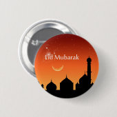 Eid Abends-Himmel - Knopf Button (Vorne & Hinten)