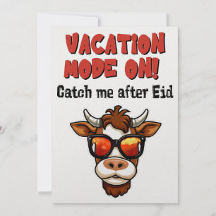 Eid Adha Lustiger Meme - Ziege im Urlaubsmodus Feiertagskarte