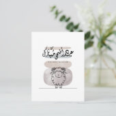 Eid Adha Mubarak Arabic Calligraphy Wall Art  Postkarte (Stehend Vorderseite)
