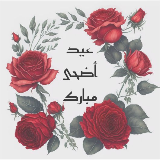 Eid Adha Mubarak Arabisch Aufkleber (Vorderseite)