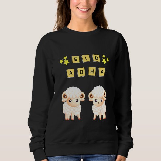 Eid Adha Mubarak Eid Muslime Sweatshirt (Vorderseite)
