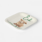 Eid  Al Adha Beige Cute Sheep Dinner  Pappteller (Gewinkelt)