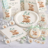 Eid  Al Adha Beige Cute  Sheep Dinner  Pappteller