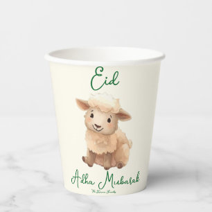 Eid Al Adha Beige Süße Schaf Abendessen  Pappbecher