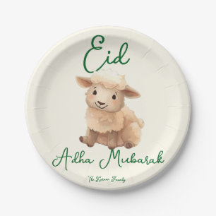 Eid Al Adha Beige Süße Schaf Abendessen  Pappteller