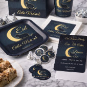 Eid Al Adha Dunkelblaue Schaf-Abendessen  Pappteller