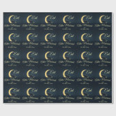 Eid Al Adha Dunkelblaues Schaf Abendessen Geschenkpapier (Flach)