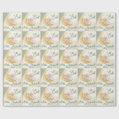 Eid  Al Adha Dusty Green Cute Sheep Dinner  Geschenkpapier (Flach)
