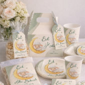 Eid  Al Adha Dusty Green Cute Sheep Dinner  Pappbecher