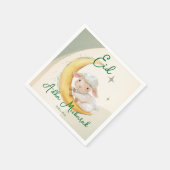 Eid  Al Adha Dusty Green Cute  Sheep  Dinner  Serviette (Ecke)