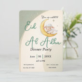 Eid  Al Adha Dusty Green Sheep Dinner Party Einladung (Stehend Vorderseite)