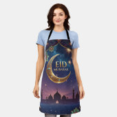 Eid Al Adha Feier Goldener Mond Sterne Schürze (Getragen)
