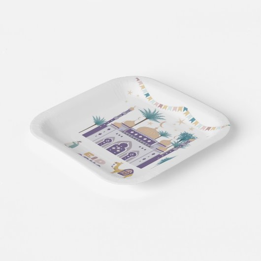 Eid Al Adha im dekorativen Stil 1 Pappteller (Gewinkelt)