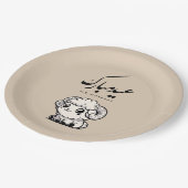 Eid al-Adha Mubarak Arabic Calligraphy Pappteller (Schrägansicht)