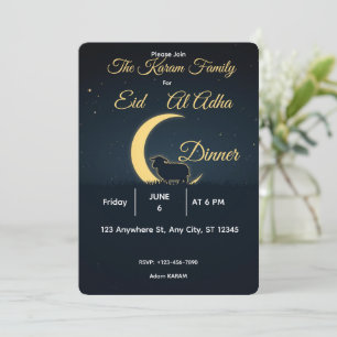 Eid Al Adha Mubarak Elegante Party  Einladung