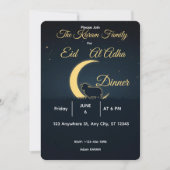 Eid Al Adha Mubarak Elegantes Dinner  Einladung (Vorderseite)