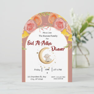 Eid Al Adha Mubarak Floral Modern Einladung