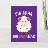 Eid Al Adha Mubarak For Muslim Card Dankeskarte (Vorderseite)