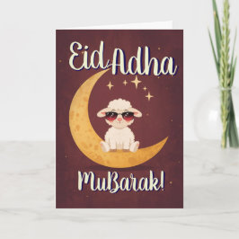 Eid Al Adha Mubarak Funny Sheep Greeting Card  Karte
