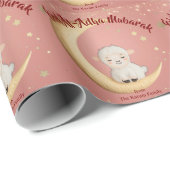 Eid Al-Adha Mubarak Pink Geschenkpapier (Rolleneckpunkt)