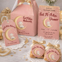 Eid Al Adha Mubarak Pink Modern