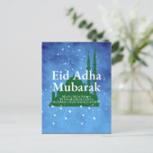 Eid Al-adha Mubarak Postkarte (Stehend Vorderseite)