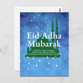 Eid Al-adha Mubarak Postkarte (Vorne/Hinten)