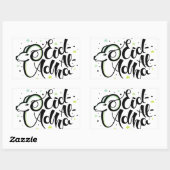 Eid al-adha mubarak rechteckiger aufkleber (Blatt)