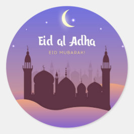 Eid Al Adha Mubarak Runder Aufkleber